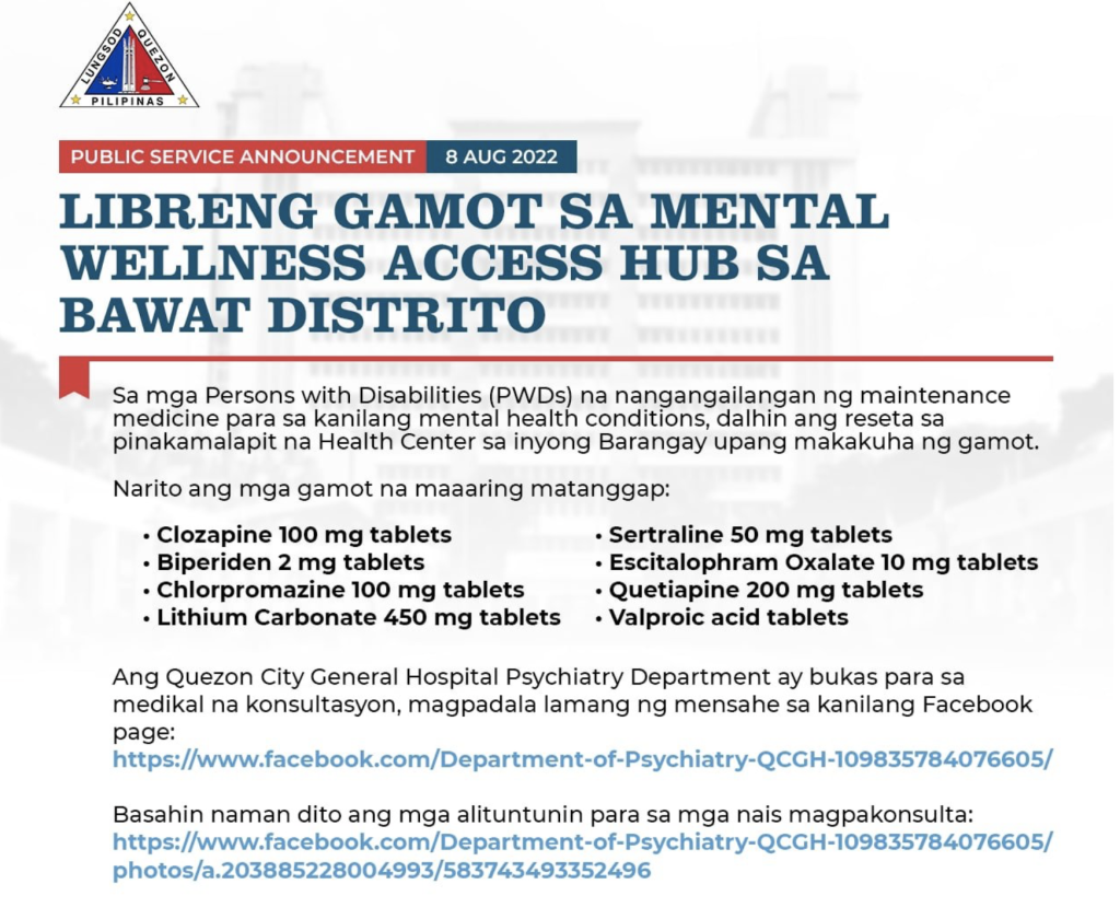 QC Launches Community-Based Mental Health Program – Quezon City University
