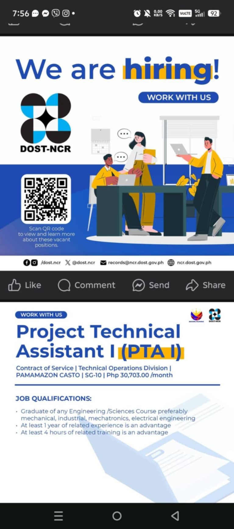 DOST Notice of Vacant Positions