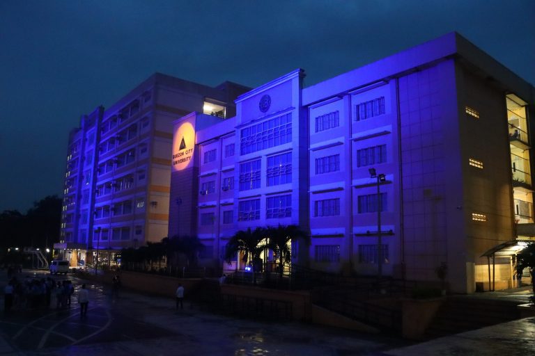 Lighting the Way: QCU Glows Blue in Support of Mental Wellness