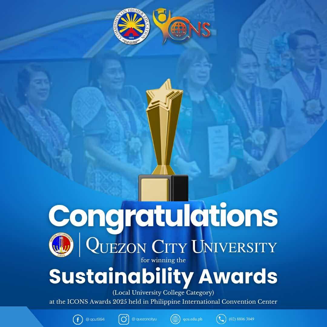 QCU Wins Sustainability Award at CHED ICONS 2025, Advancing the UN SGDs through Education and Community Impact