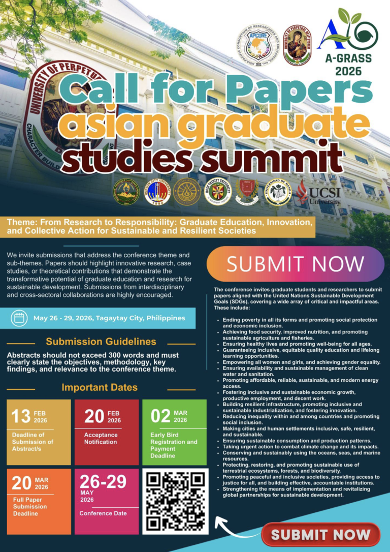 Asian Graduates Summit 2026: Call for Abstracts and Registration Now Open