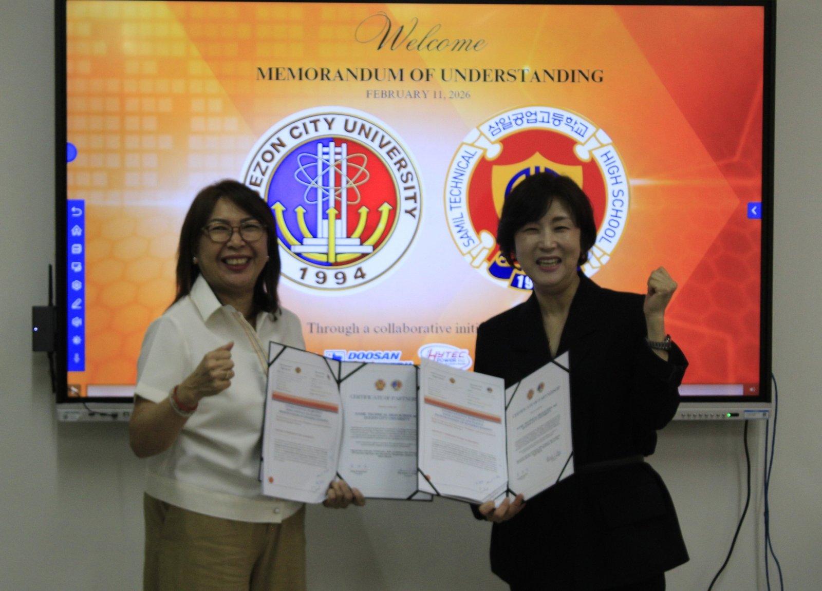 QCU, Samil Technical High School Formalize Global Academic Collaboration