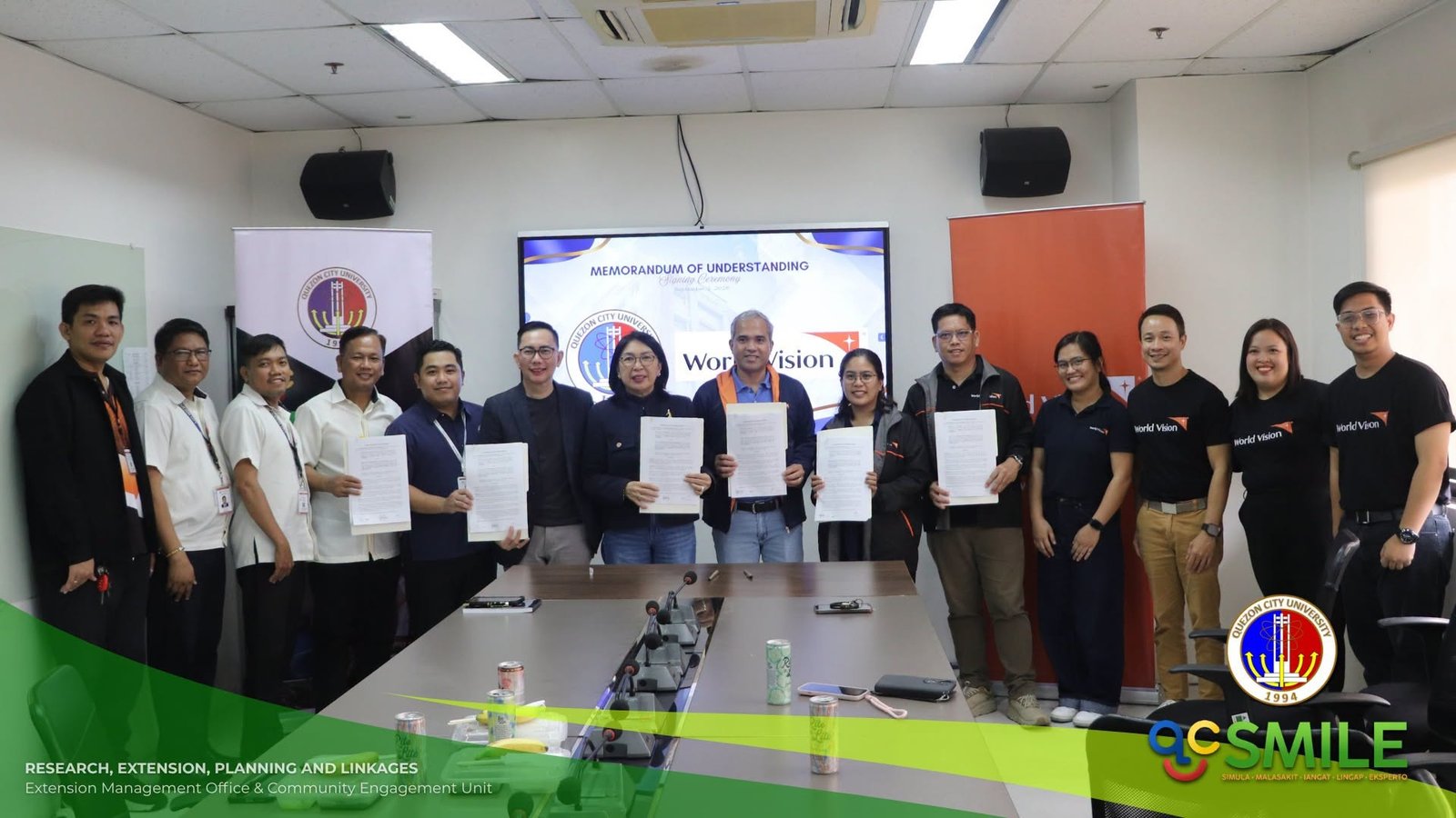 QCU, World Vision Philippines Formalize Partnership Through MOU Signing