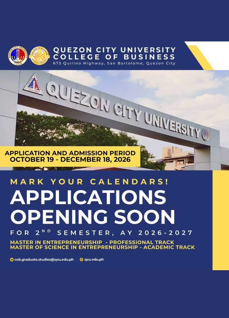QCU Opens Applications for Graduate Entrepreneurship Programs for 2nd Semester