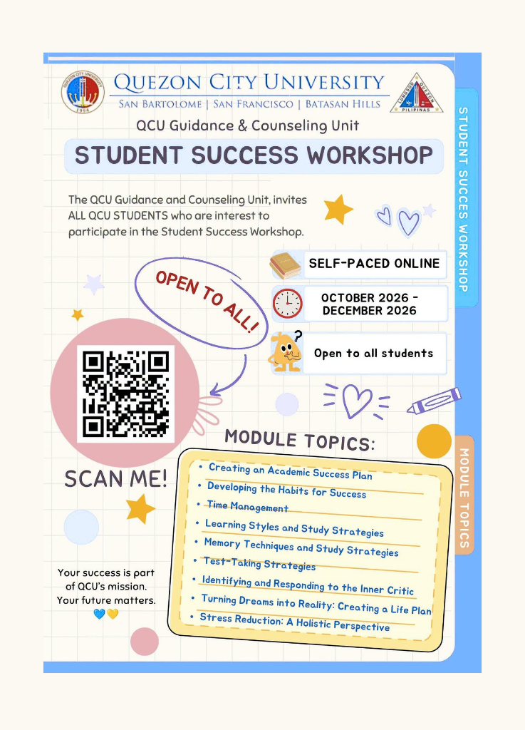 QCU Guidance Unit Launches Student Success Workshop for AY 2026–2027